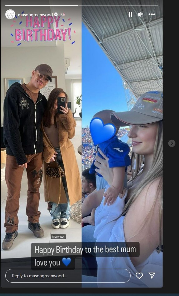 太阳报:格林伍德和女友的第二个女儿在本周早些时候出生