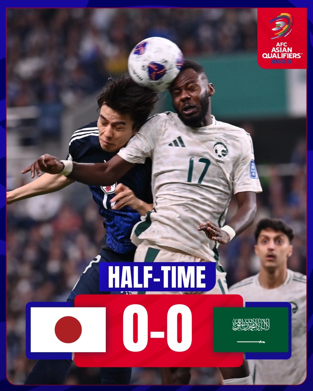  半场-前田大然两失单刀+中框沙特仅一脚打门 日本暂0-0沙特